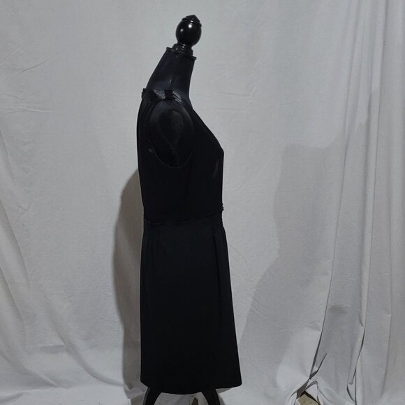 Tahari dress Jayden sleeveless satiny LBD little black dress evening formal new - Picture 2 of 16